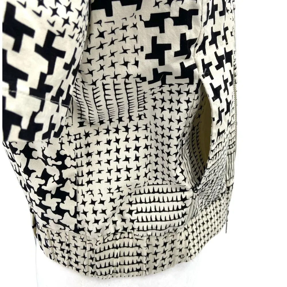 CAbi Style 931 Coupe‎ Bomber Cotton Blend Short Sleeves Zip Jacket Size Small